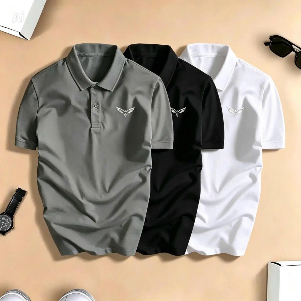 FASHION 69 - COMBO 3 ÁO THUN POLOMAN VẢI CÁ SẤU PH 07