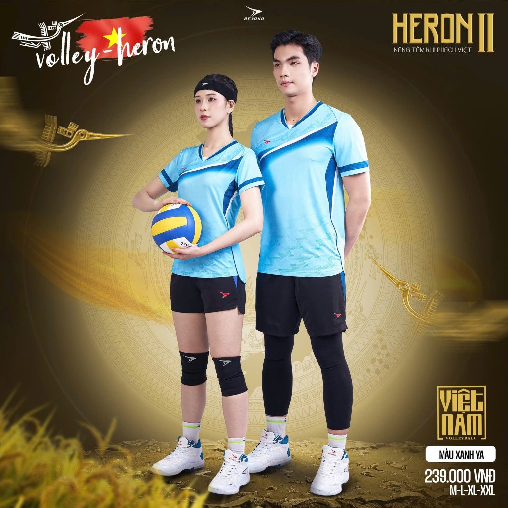 Quần Áo Bóng Chuyền Nam Nữ Heron II - Bộ Đồ Bóng Chuyền Beyono Nâng Tầm Khí Phách