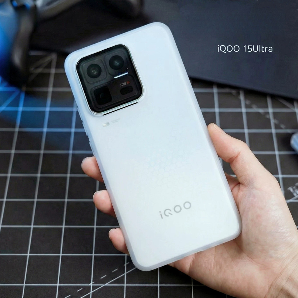 Dành cho vỏ điện thoại iQOO 15 Ultra, vỏ bảo vệ iQOO 15 trong suốt iQOO 13, TPU mềm, da trơn có lỗ l