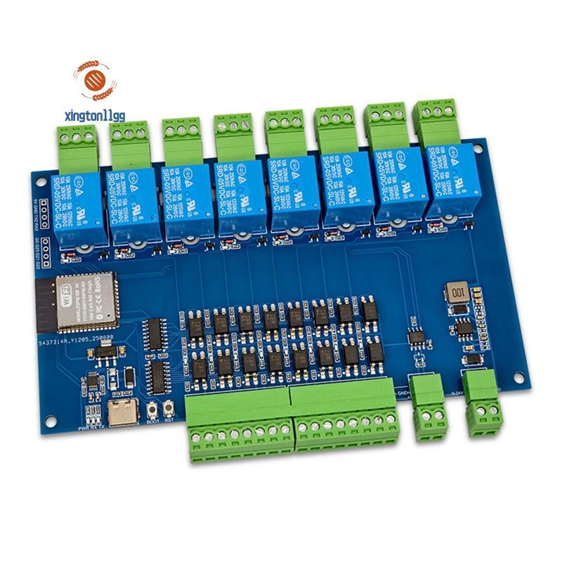 Mô-đun rơle 8 kênh RS485 Modbus 9 đến 24V TYPE-C có hỗ trợ Bluetooth WIFI
