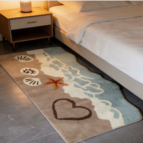 Cụm Flocking Seaside Floor Floor Floor Floor Chống bụi bẩn Phòng tắm Chân thấm hút