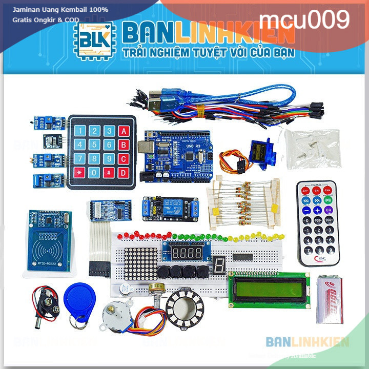 [BẢO HÀNH 6 THÁNG] COMBO KIT Học Tập Arduino Uno R3 RFID BLK - Arduino Starter BANLINHKIEN đầy đủ hơ