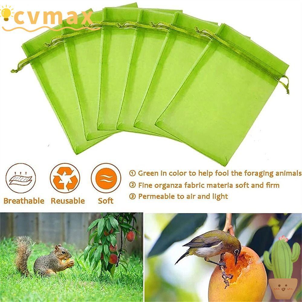 CYMX 30 Chiếc Túi Trái Cây Có Thể Tái Sử Dụng Nylon Planter Phát Triển Túi Bảo Vệ Trái Cây Dây Rút C