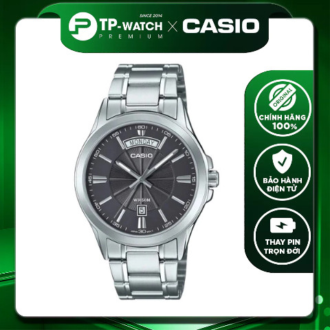 Đồng hồ nam dây thép Casio MTP-1381D-8AVDF Size 39.9mm - Chống nước 50m | Casio nam MTP-1381D-8A