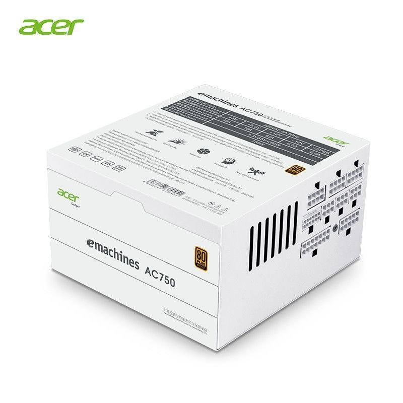 Nguồn máy tính Acer AC550W 650W 750W 1000W full modular ATX màu trắng, êm ái bán chạy