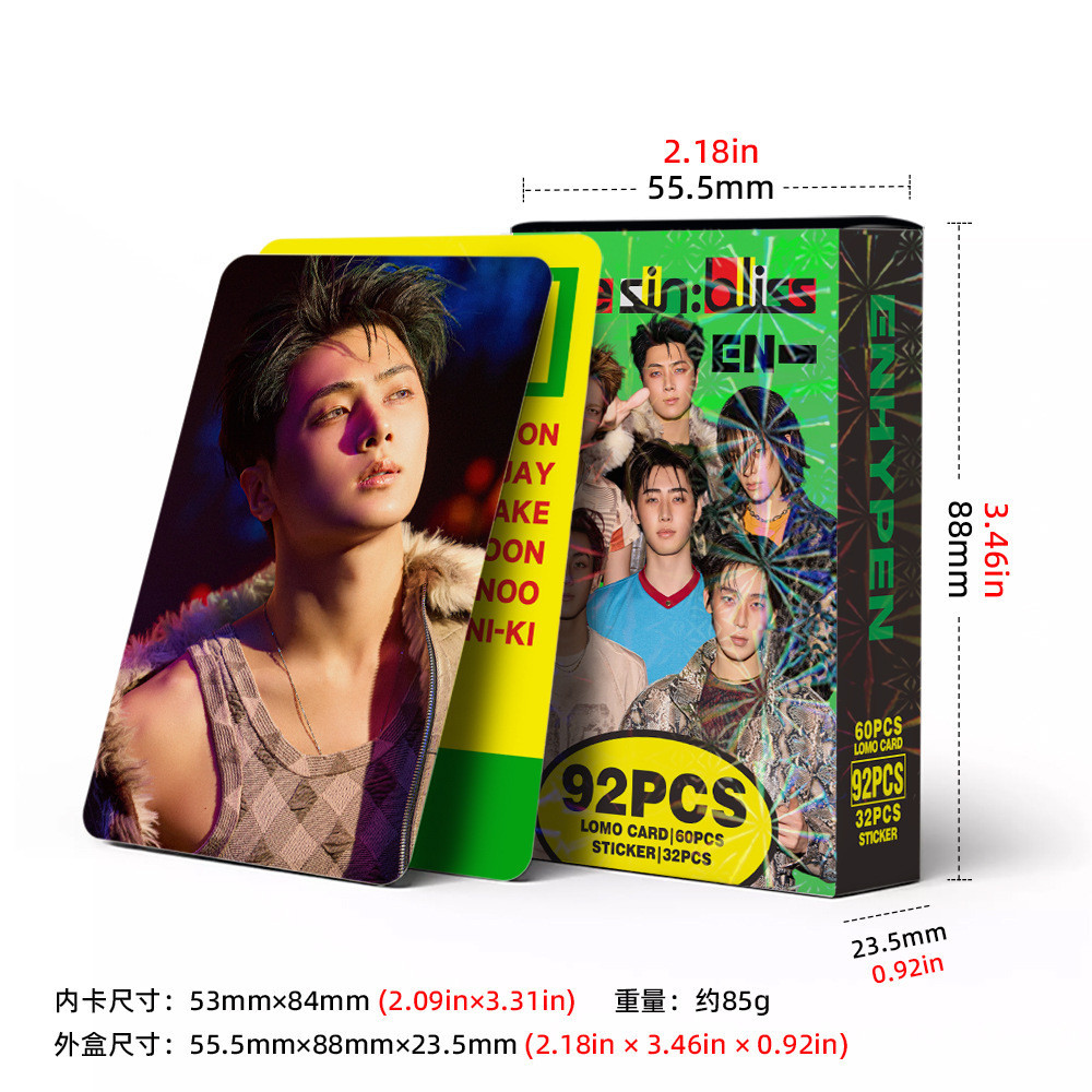 92 Sao Photocards ENHYPEN Album THE SIN BLISS Photocard Star Sticker LOMO