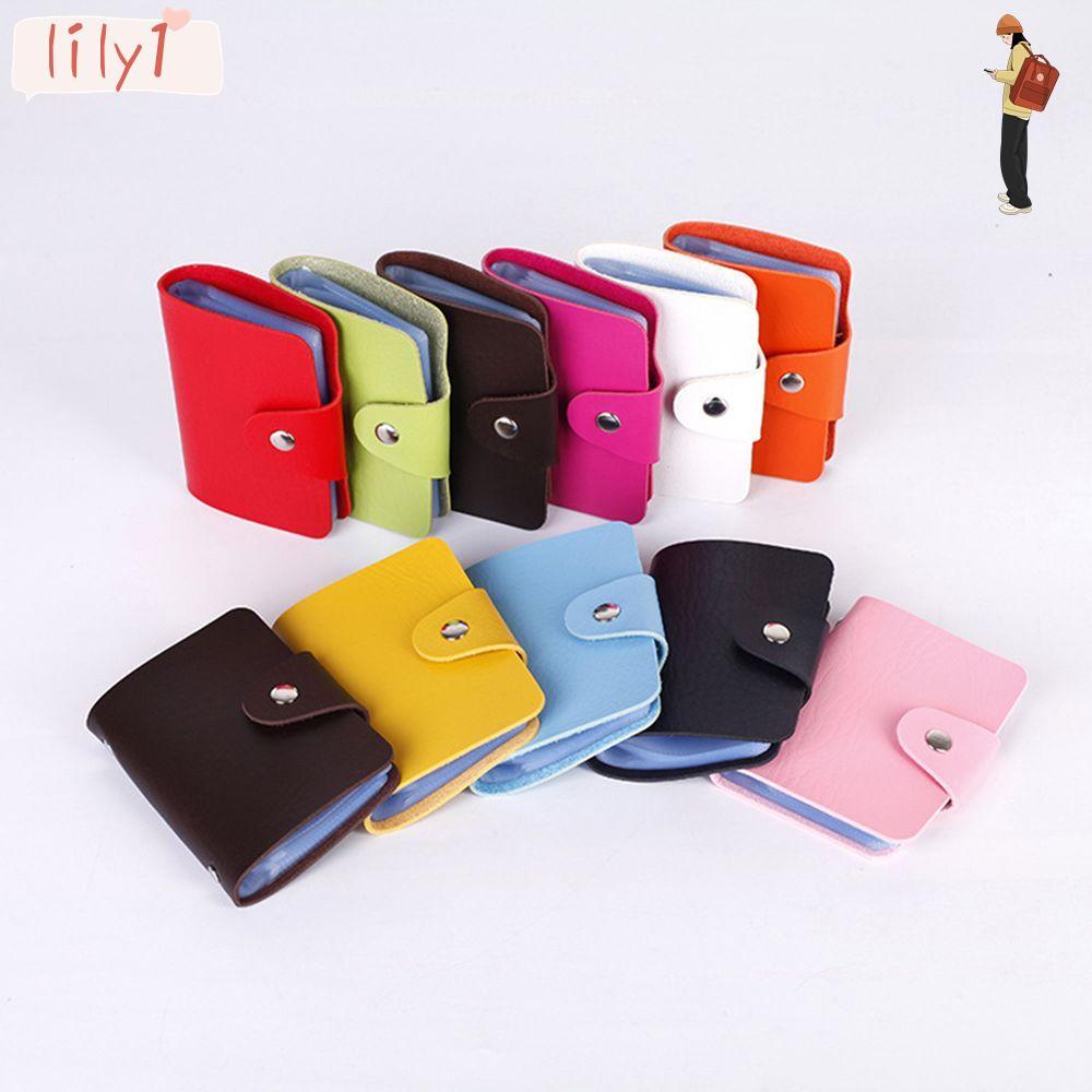 LILY PU Leather Fashion Candy Color Protector Organizer