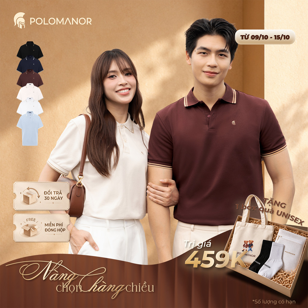 Áo polo nam cao cấp ICON DIAMOND, POLO QUỐC DÂN, vải CVC Diamond sang trọng - POLOMANOR