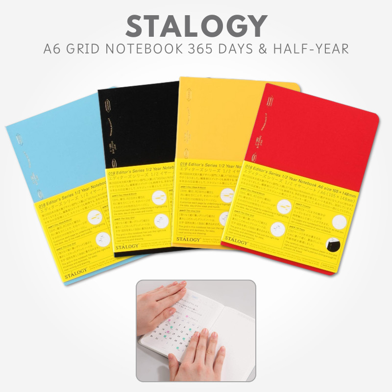 NITOMOS STALOGY A6 Grid Notebook - 365 Days & Half-Year Options