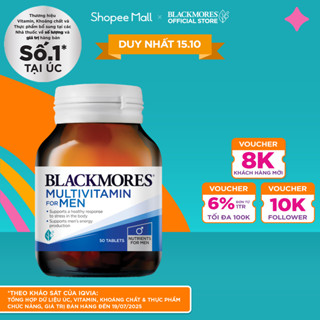 Vitamin Tổng Hợp Hỗ Trợ Sức Khỏe Nam Giới Blackmores Multivitamin For Men Lọ 50 Viên