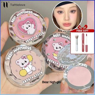 Tattielove ⚡⚡COD Phấn bắt sáng Cappuvini dạng nén một màu lì, làm sáng, tạo khối, trang điểm mặt