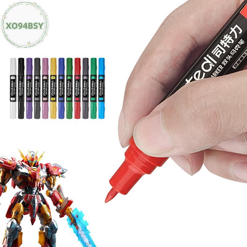 XO94BSY 1 Cái Bút tô màu sơn Nylon Bàn chải kép Bút đánh dấu gốc nước cho đập GK Model Coloring Tool