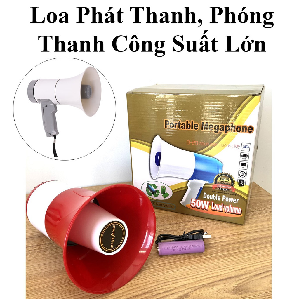 Loa phóng thanh 50w có Bluetooth