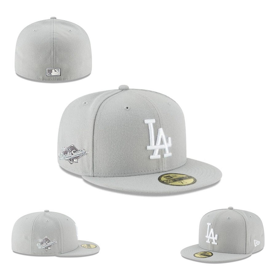 Mới Full Cap Los Angeles Dodgers Trang Bị Mũ Nam Nữ MLB 59FIFTY Full Closed Mũ Thêu Thể Thao (unisex