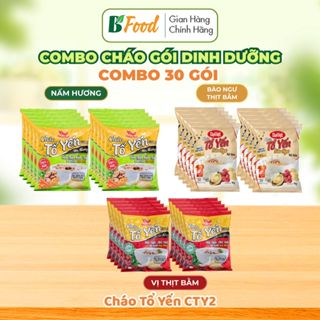  Combo 30 gói cháo ăn liền cho người già ông bà Cháo Tổ Yến Gold vị Thịt Bằm Chay Bào Ngư CTY2 