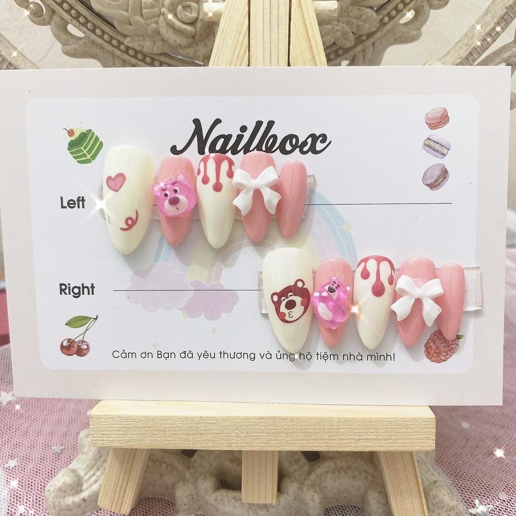 " [Mã N110] (charm khác) NAILBOX THIẾT KẾ GẤU DÂU. "