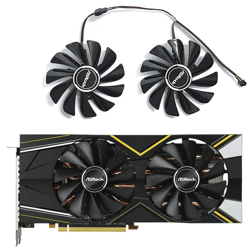 Quạt GPU 4PIN CF1010U12S FDC10U12S9-C 95MM RX5700 mới cho quạt làm mát ASRock Radeon RX 5700 5700XT