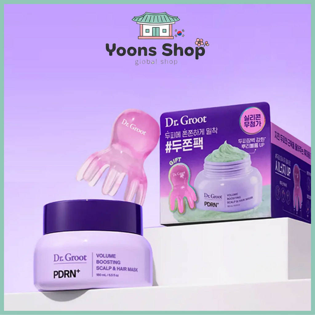 [Dr.Groot] Gói Tóc Da Đầu PDRN Volume 180ml + Gua Sha / Tăng Âm Lượng Tóc _ Từ Hàn Quốc
