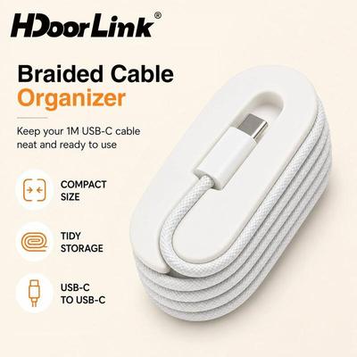HdoorLink Di Động Cuộn Cáp Tổ Chức Để Bàn Cáp Tổ Chức Phù Hợp Cho Cáp Dữ Liệu 1m Cho Văn Phòng Tại Nhà Du Lịch