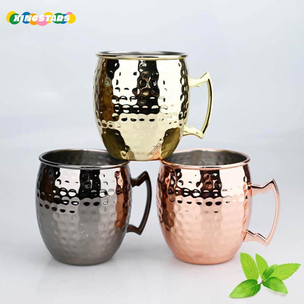 Cốc búa XINGSTARS, Cốc thủ công 500ml, có tay cầm đinh tán chắc chắn Moscow Mule Dày mịn Moscow Mule