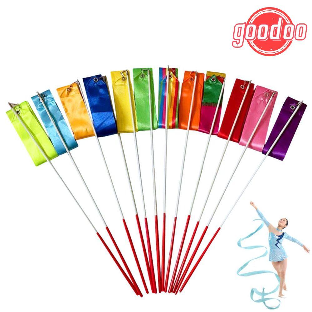 GOODOO Dance Ribbon 4 mét Nghệ thuật Tập thể dục Gậy Đồ chơi trẻ em Nhảy múa