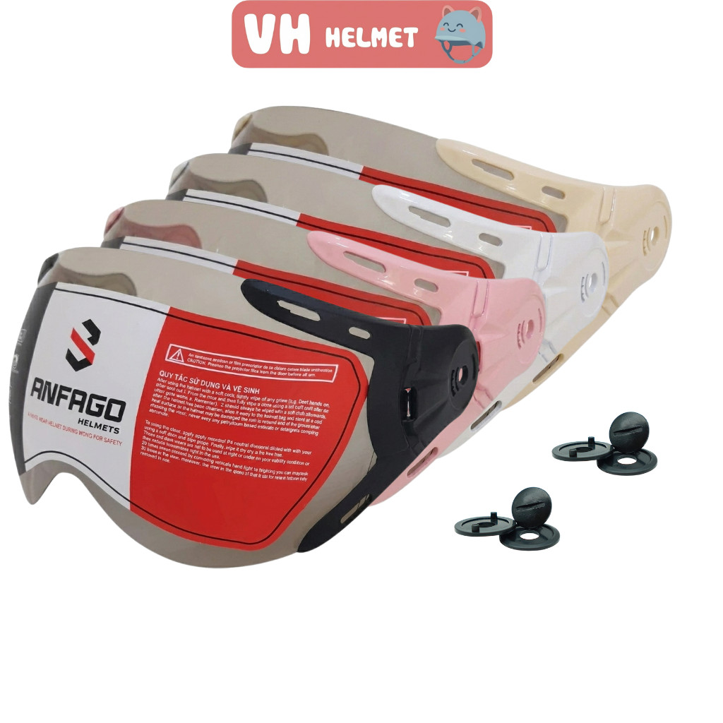 【TẶNG KÈM BỘ ỐC VÍT】Kính gắn mũ bảo hiểm Anfago helmet Grs A33k-Grs A737k-GRO Sundy Hp02k Bktec Bk6