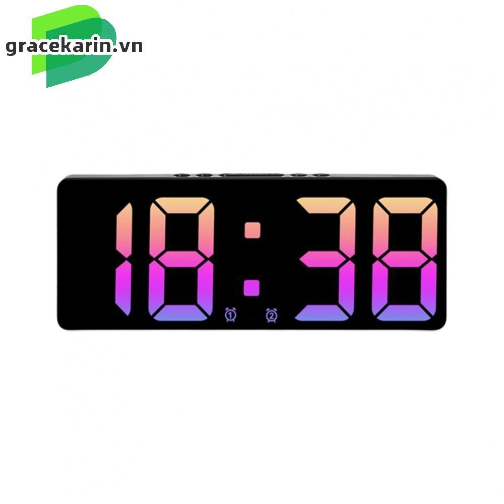 Digital Clock Colorful Lighting Options Easy Timekeeping Minimalist Style