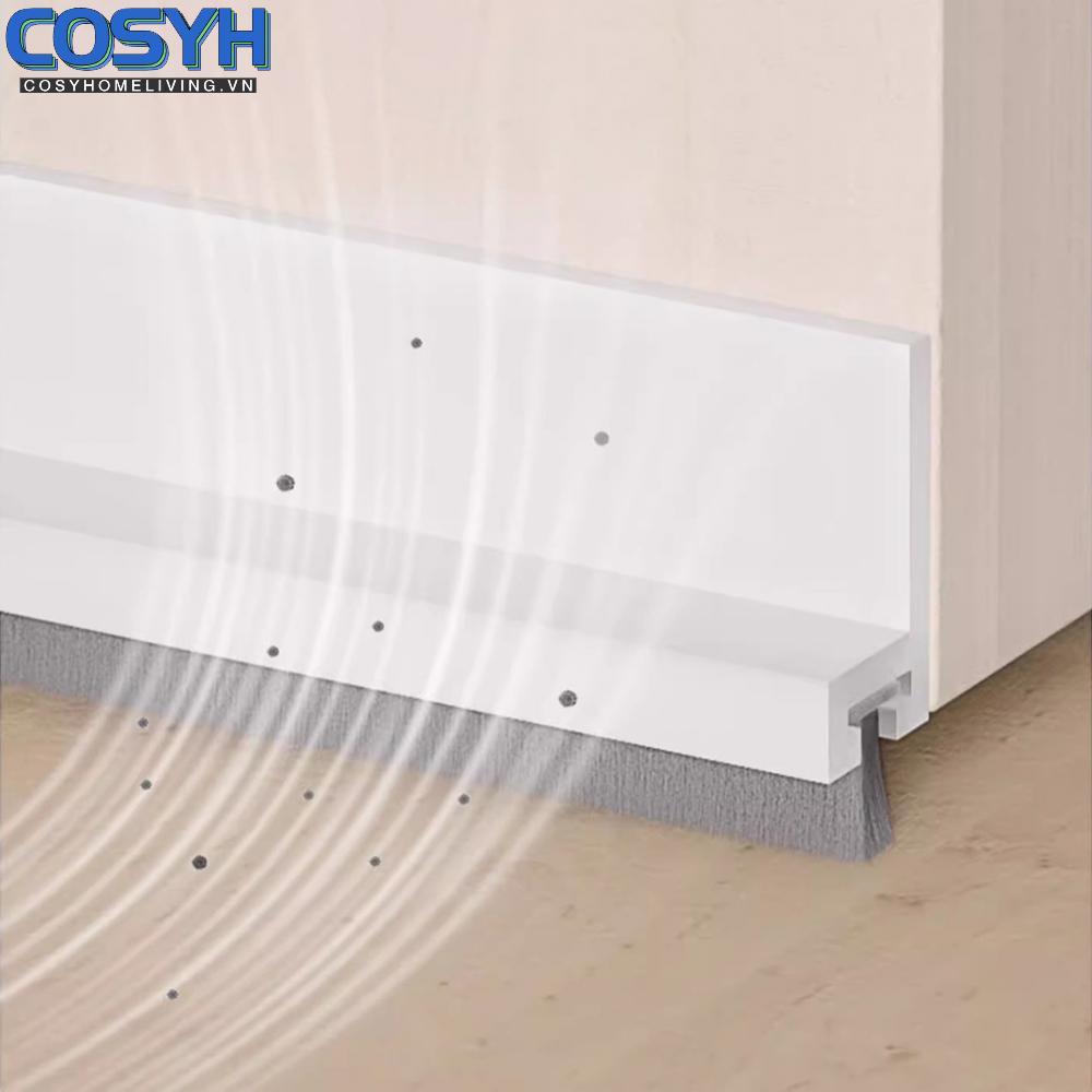 <cosyh>Door Bottom Seal Strip 100cm TPE Material with Acrylic Glue for Noise Dust Block