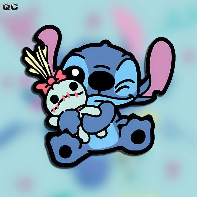 Citysoul Stitch Ngôi Sao Kho Báu Xe Dán Bình Nhiên Liệu Nắp Hoạt Hình Trang Trí Trầy Xước Khối Thân 