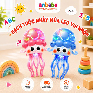 Bạch Tuộc Nhảy Múa LED Vui Nhộn, Xoay Linh Hoạt Kèm Âm Nhạc Và Ánh Sáng Lung Linh Sắc Màu ANBEBE