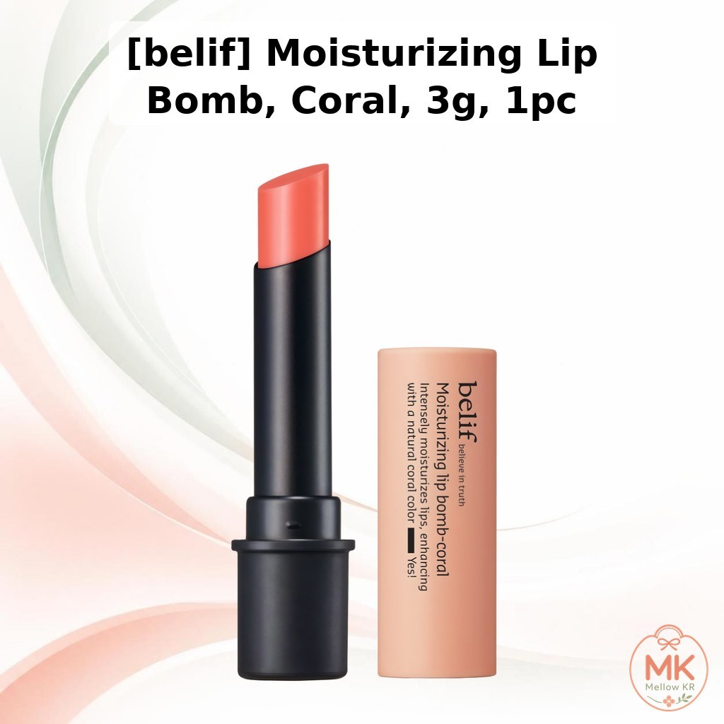 [belif] Son dưỡng ẩm, Coral, 3g, 1pc/ Son dưỡng môi Hàn Quốc/ Bóng san hô/ Authentic by Mellow _ Kr