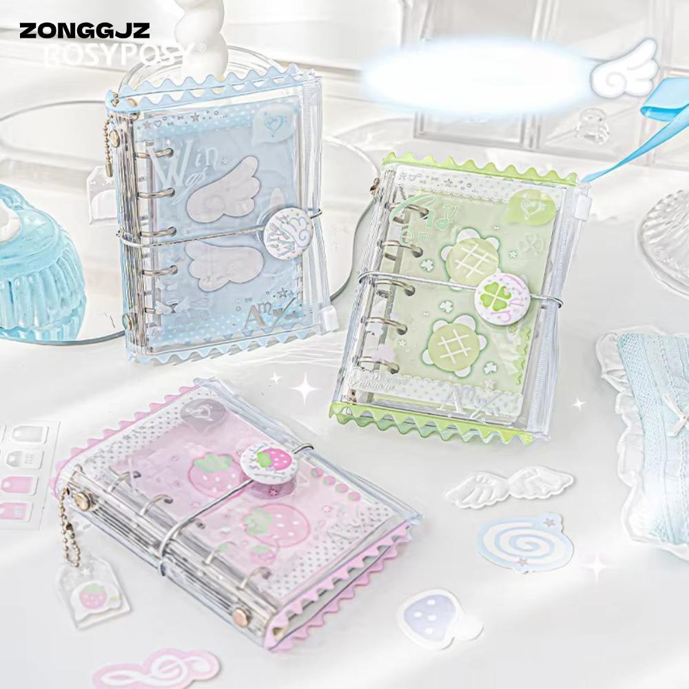 ZONGGJZ Loose Spiral Notebook, Mini Dress-up M5 Binder Journal Book, Ins Style PVC DIY Mini M5 Album