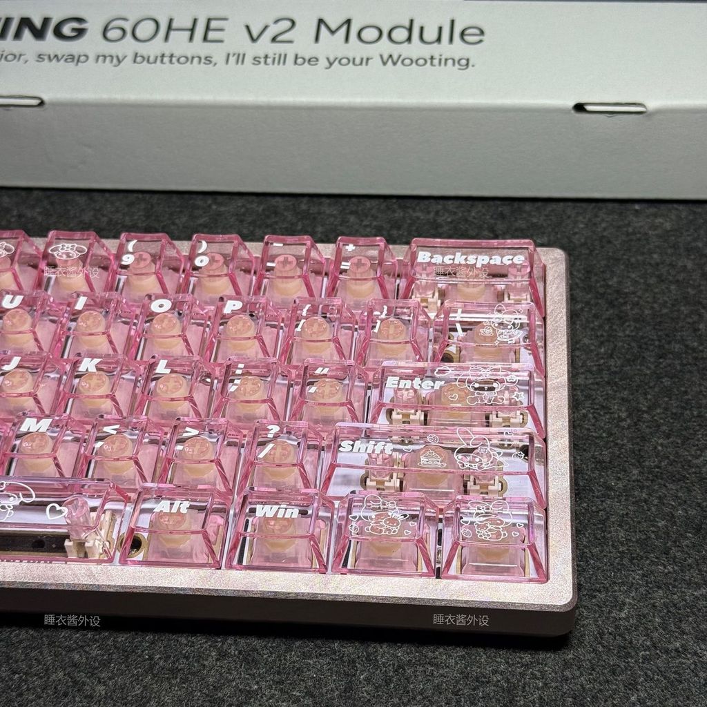 My Melody Keycap Cherry Profile 124 Phím PC Wooting IQUNIX EV63 Hoạt Hình Cơ Ánh Sáng Truyền Keycaps