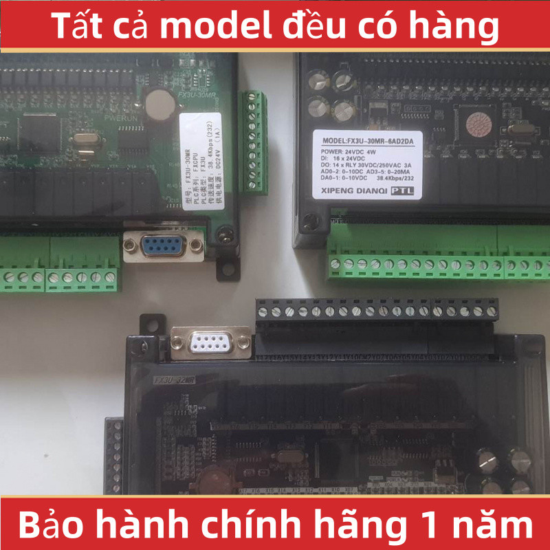 Mạch lập trình PLC Board FK3U FX3U-24MT 6AD 2DA FX3U 32MR 14MT 14MR 14 24 30 32 48 56 MT MR RS485 RS