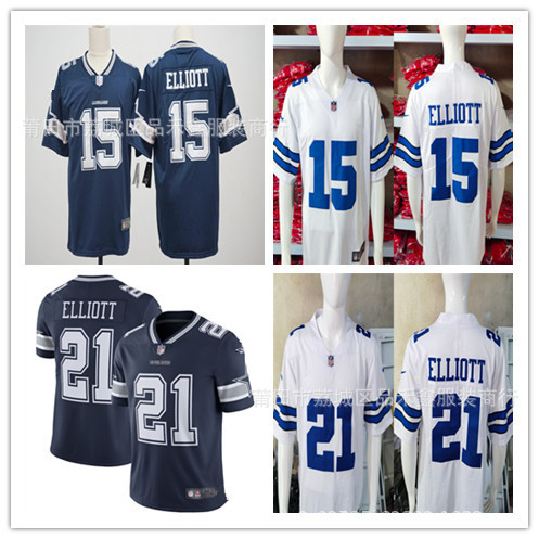 NFL Rugby Jersey Denim Team 15-Cowboys 21-Elliott Elliott Boys Girls Quần áo trẻ em