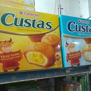 Bánh Custas 12 vị kem trứng, Tiramisu, cốm, dưa lưới Orion