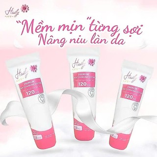 Bông Tẩy Trang Haily 120 Miếng – Mềm Mịn Thấm Hút Tốt, Không Xơ, Dùng Rửa Mặt & Lau Toner Siêu Tiện