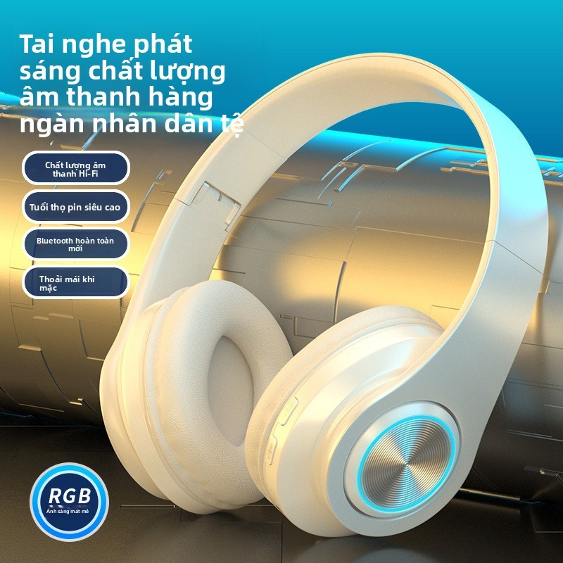 R RGB Dạ Quang B39 Tai Nghe Bluetooth Khử Tiếng Ồn Tai Nghe Không Dây In LOGO Quà Tặng Tai Nghe