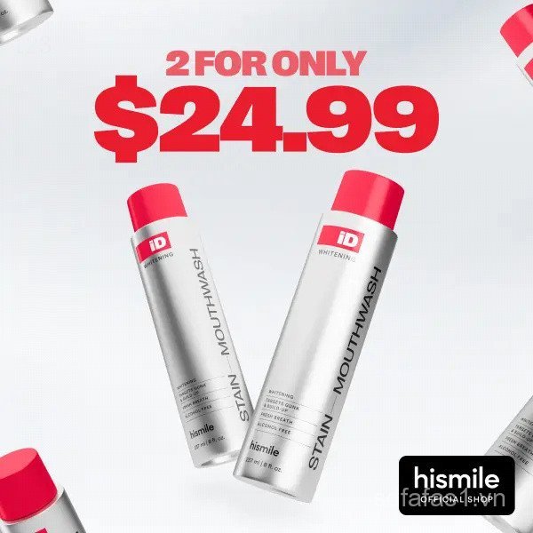 [MỚI] [Hismile] Bộ giá trị nước súc miệng Hismile iD Stain | Loại bỏ Gunk, Làm mới hơi thở