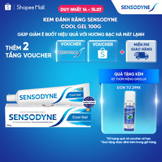 Kem đánh răng SENSODYNE Cool Gel 100g giúp giảm ê buốt hiệu quả với hương bạc hà mát lạnh