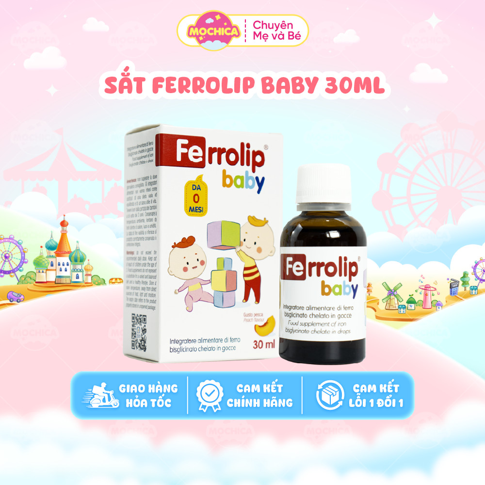 Sắt Ferrolip Baby 30ml nhập khẩu chính hãng Italia _Mochica