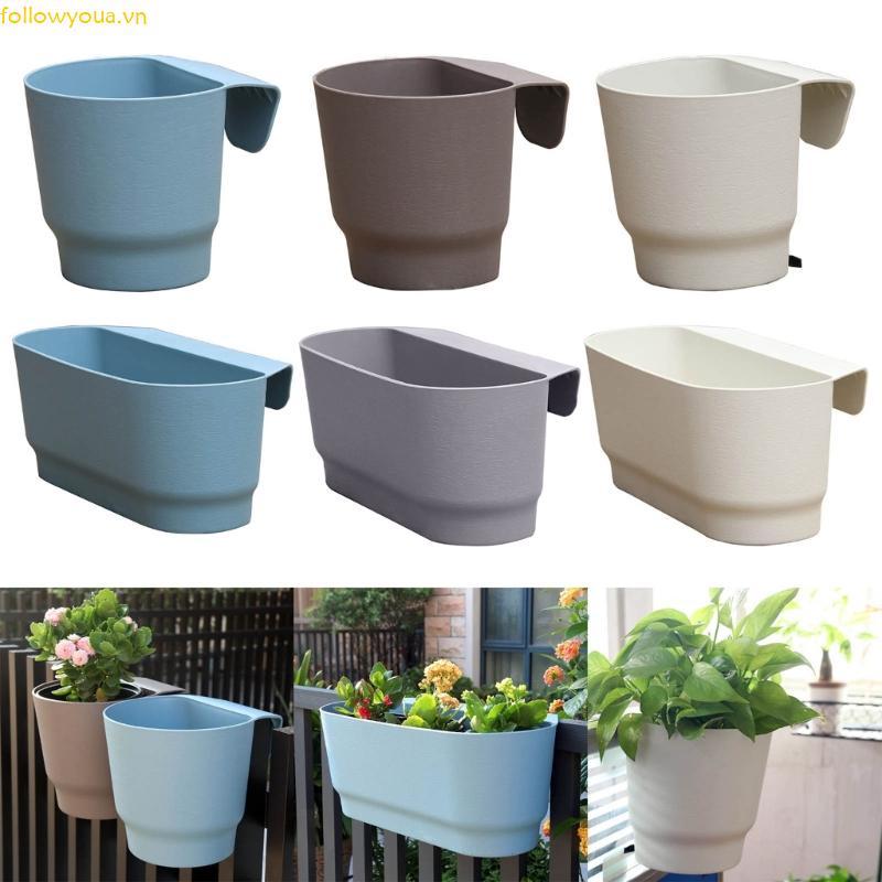 Fol Flower Nửa Tròn Giỏ Treo Hoa Ngoài Trời Nhà Ban Công Trang Trí Sân Vườn