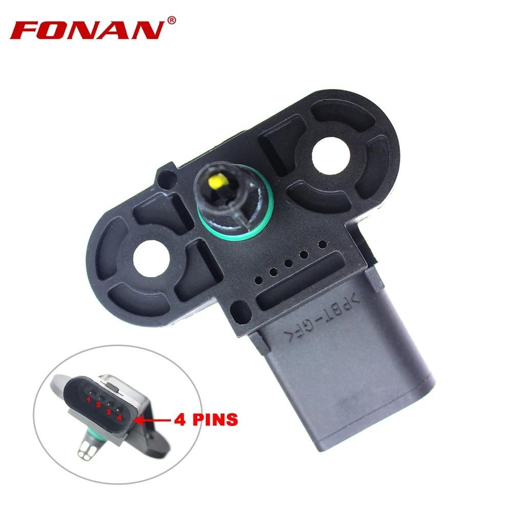 MAP Manifold Cảm Biến Áp Suất Tuyệt Đối Cho Ghế Ibiza IV 6J5 1.2 12V Hatchback CGP 2009 - 2011 06B90