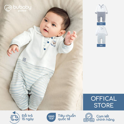 Body dài tay cổ thủy thủ BuBu BU Baby Ponie, bộ liên dài tay phong cách hàn quốc | PCT215300