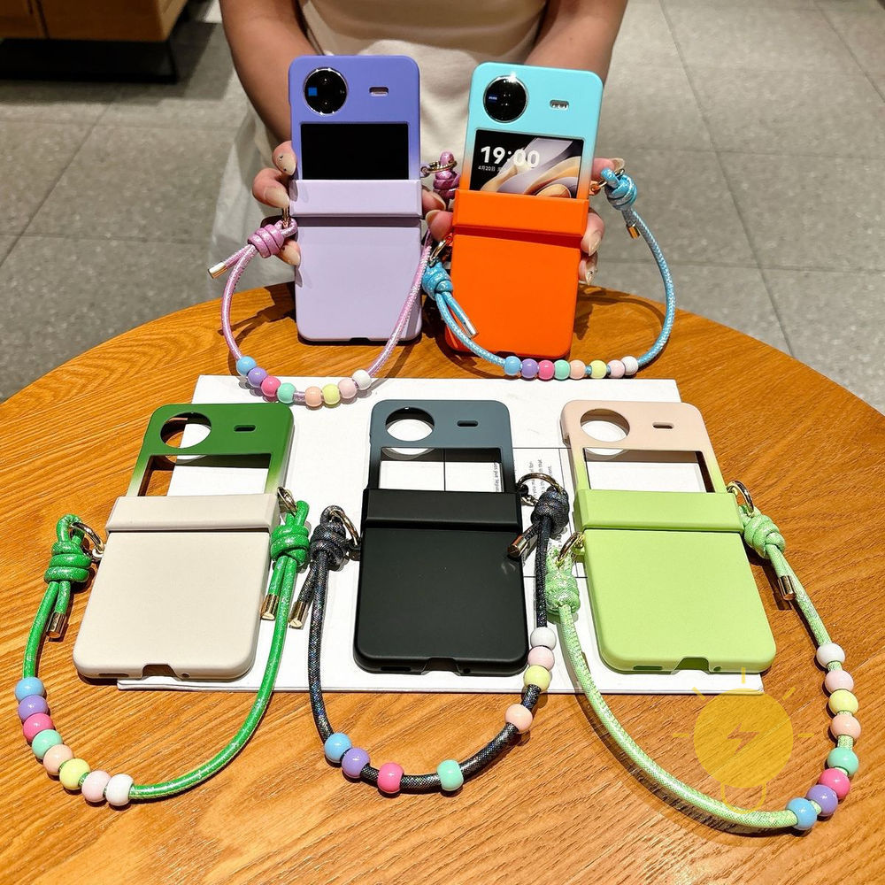 Phone Case For VIVO X Flip PC TPU Skin Friendly Strap Skin Friendly Hard Aesthetic Korean Cute