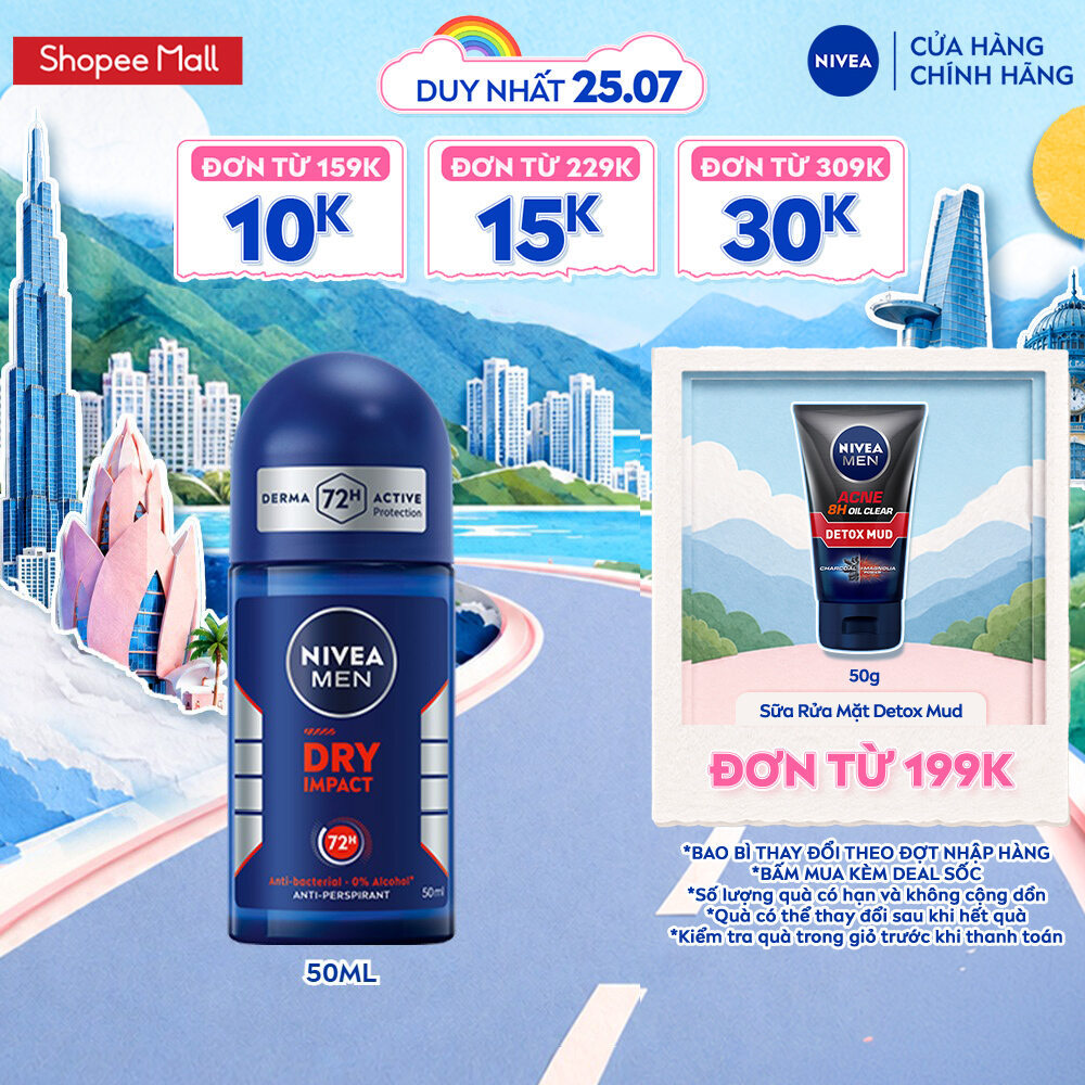 Lăn Ngăn Mùi NIVEA MEN Khô Thoáng (50 ml) - 81610