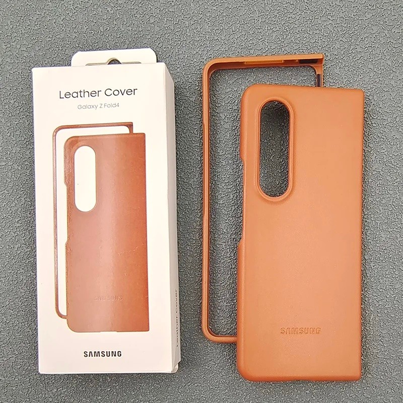 Ốp Lưng Chính Hãng Cho Samsung Z Fold 4 5G Slim Chống Sốc Ốp Lưng Cho Z Fold4 Da Thật Cao Cấp Da Điệ