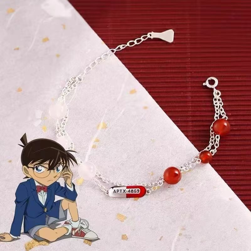 Conan APTX-4869 Chủ Đề Vòng Tay Hai Lớp Trang Sức Trang Trí Cặp Đôi Quà Tặng Bạn Gái#柯南APTX- 4869 Ch