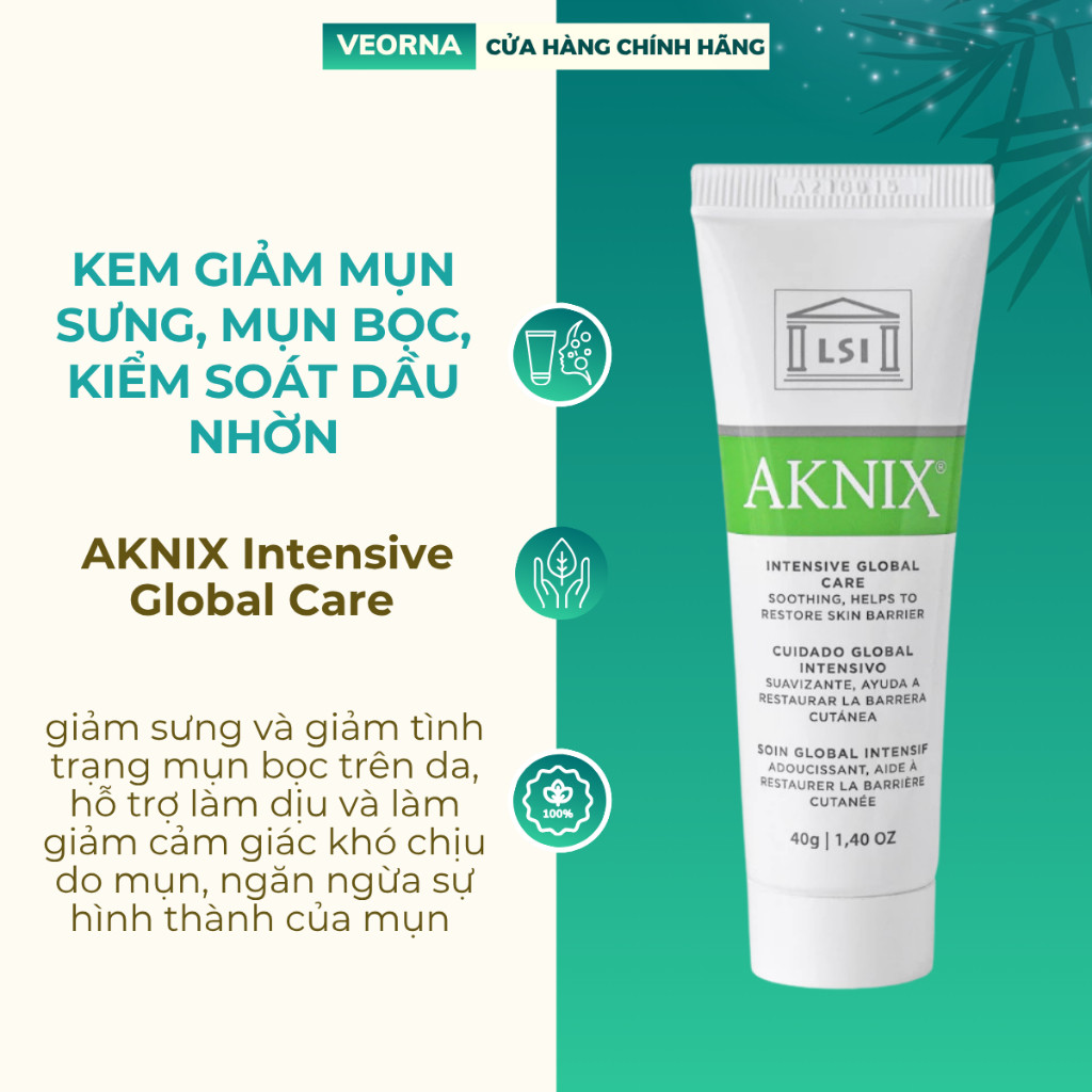 [Hàng công ty] Kem Dưỡng Giảm Mụn, Kiểm Soát Dầu Aknix Intensive