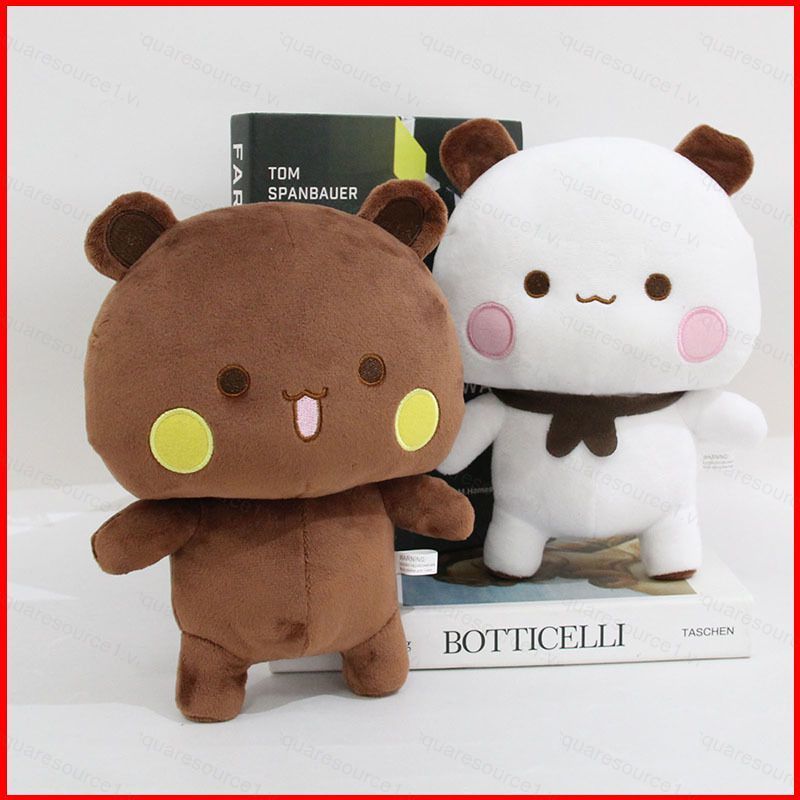 SS Bubu và Dudu Plushie Hoạt Hình Dễ Thương Gấu Nâu Trắng Meme Sang Trọng Búp Bê Cặp Đôi Đồ Chơi Nhồ